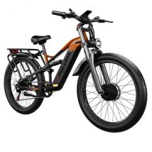 Bicicleta eléctrica de doble tracción PULUMA PE86pro: 2 motores de 500 W, batería Samsung de 48 V y 20 Ah, 50 km/h, transmisión Shimano de 7 