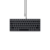 Satechi Slim W1 clavier Bureau USB QWERTY Anglais Aluminium, Noir