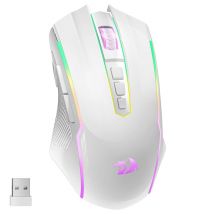 Redragon M910-WS RANGER LITE RGB Mouse da Gioco Senza Filo/Cablate Doppia Modalità 8000 DPI con Pulsanti Fuoco Rapido - Bianco- ricondizionato - Buono