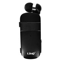 Auricular Bluetooth Multipuntos Autonomía 10h Cable Retráctil R8344 LinQ Negro - Nuevo