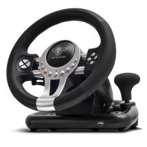 Spirit of Gamer Race Wheel Pro 2 Nero, Argento Volante USB + Pedali Digitale PC, PlayStation 4, Playstation 3, Xbox One - Nuovo