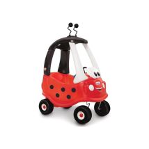 Coche a pedales Little Tikes Cozy Coupe Mariquita con puertas, bocina y piso removible Rojo y Negro - Nuevo