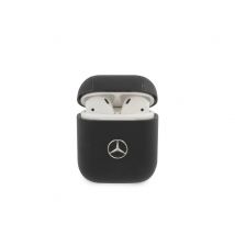 Mercedes Benz Carcasa para Airpods 1 y 2 en piel antigolpes Negro - Nuevo