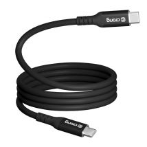 Câble USB-C vers USB-C 100W PD 5A 120cm Soft Link avec Puce E-Marker Intelligent Noir