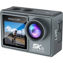 Lipa AT-M40R 5K Action Camera IPS Wi-Fi - Caméra d'action étanche - Capteur Sony IMX - 21 accessoires - Résolution 5K