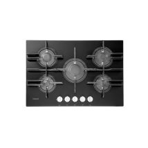 Hotpoint FTGHG 751 D/HA(BK) Table de cuisson à gaz encastrable 75 cm Noir 5 brûleurs