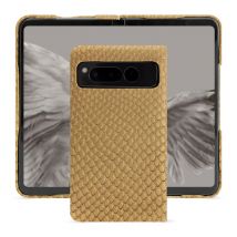 Coque cuir Google Pixel Fold - - Beige - Cuir Abaca
