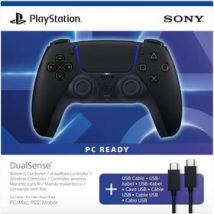 Manette sans fil DualSense– Midnight Black - Avec câble USB pour PC