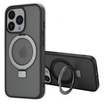 Accezz Coque Ring Stand avec MagSafe pour iPhone 13 Pro - Noir