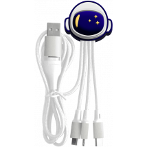 YELLO KOKO 5 en 1 Andy XXL USB A C/micro USB y USB C y cable Lightning 1m Astro Blanco - Nuevo