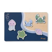 N Fit Sea Puzzle educativo de madera para niños - Nuevo