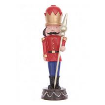 Elegante Cascanueces Rojo con Bastón - Figura de poliresina de 17cm - Nuevo