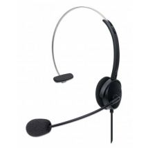 Manhattan 180498 écouteur/casque Avec fil Arceau Bureau/Centre d'appels USB Type-A Noir