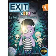 Jeu d'escape game IELLO Exit Kids La Foire aux Frissons - Jeu d'énigmes familial 5+ - Compact, rejouable - Teal/Violet/Noir