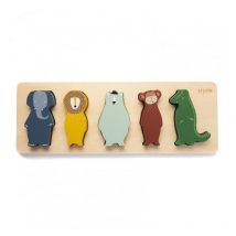 Puzzle de madera Trixie : despierte la imaginación de su hijo con coloridos animales - Nuevo