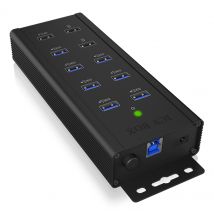 ICY BOX IB-HUB1703-QC3 USB 3.2 Gen 1 (3.1 Gen 1) Type-B 5000 Mbit/s Negro - Nuevo
