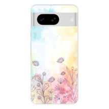 Coque en silicone - Compatible pour Google Pixel 8 - design watercolor flowers