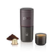 WACACO Pixapresso Machine Espresso Portable – 20 bars, café moulu + capsules inclus, rechargeable USB-C, idéale voyage & nomade -Bordeaux
