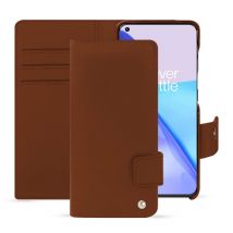 Housse cuir OnePlus 11 - Rabat portefeuille - Marron - Cuir lisse