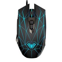 AULA S50 Souris gamer 7 boutons, 4800 DPI, optique, filaire USB, rétroéclairage LED