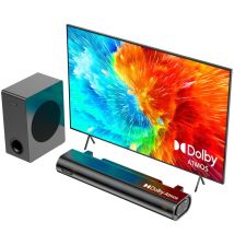 Barre de son Hiwill A21 2.1 Dolby Atmos 200W TV Home Cinéma - Avec Caisson 5.25 Filaire - Noir