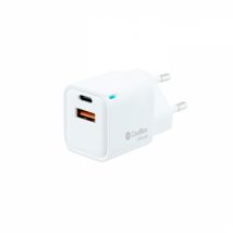 Coolbox GaN Chargeur Mural 20W USB-C/USB-A Charge Rapide - Compact - Double USB - Efficacité Énerg