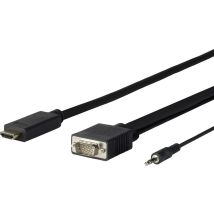 Vivolink PROHDMIVGA5 câble vidéo et adaptateur 5 m HDMI Type A (Standard) VGA (D-Sub) + 3,5 mm Noir