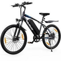 VéLo Électrique VARUN M24-1 | Vitesse Max 25 km/h | Autonomie 50 km | Moteur 250W | Batterie 36V 7.8Ah | Pneus 24 Pouces | Noir