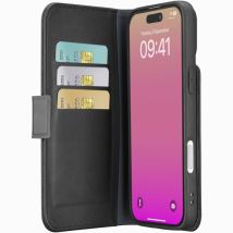 Cellularline Book Agenda - iPhone 17 Étui à livres en cuir avec fermeture magnétique