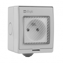 Konyks Pluviose FR - Enchufe WiFi para exteriores, estanqueidad IP55, compatible con Smartlife y Tuya, Amazon Alexa y Google Home. - Nuevo