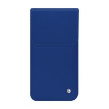 Pochette cuir Apple iPhone 16 - Pochette - Bleu - Cuir lisse