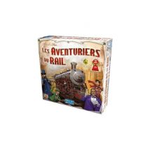 Jeu de société Days of Wonder Les Aventuriers du Rail Édition française, jeu de stratégie, boîte carrée, tons beige/marron/rouge
