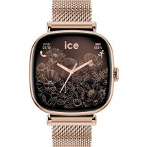 Montre connectée ICE SMART 2.0 Carrée avec Bracelet Milanaise Rose Gold Ice Watch