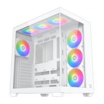 Xigmatek Aqua V Air RGB ATX Mid Tower case con paneles de cristal (Blanco) - Nuevo