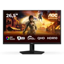 AOC G4 Q27G41ZDF écran plat de PC 67,3 cm (26.5 ) 2560 x 1440 pixels Quad HD QD-OLED Noir, Rouge