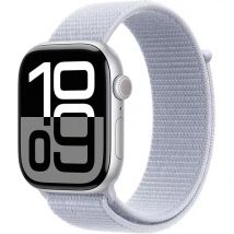 Apple Watch Series 10 (2024) GPS, Boitier Argent de 42mm avec bracelet Textile , Argent