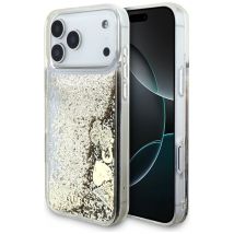 Étui Guess Liq. Glitter 4 Charms pour iPhone 17 Pro or