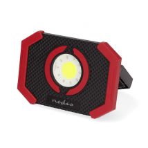Lampe de Travail à LED 10W 1000lm Rechargeable avec Support Aimanté Noir / Rouge