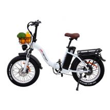 DrveTion CT20 Bicicleta Eléctrica - Potencia 750W Batería 48V10AH Neumáticos 20 Pulgadas Freno de Aceite - Blanco Perla - Nuevo
