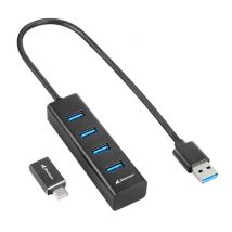 Sharkoon 4044951037582 hub de interfaz USB 3.2 Gen 1 (3.1 Gen 1) Type-C 5000 Mbit/s Negro - Nuevo