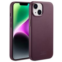 Accezz Coque arrière en cuir avec MagSafe pour iPhone 14 - Heath Purple