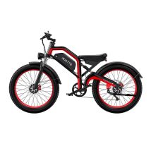 Bicicleta Eléctrico N26 | Velocidad Máx 55 km/h | Autonomía 50 km | Motor 750W*2 | Batería 48V 20Ah | Neumáticos de 26 Pulgadas | Negro - Nuevo