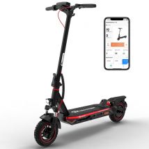 Trottinette Électrique Adulte A1 Pliable 10' Écran LED Bluetooth APP Rouge