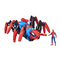 Marvel Spider-Man Fighting Spider Vehicle, giocattolo da supereroe per bambini, lancia acqua e proiettili, da 4 - Nuovo