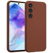 Accezz Coque Liquid Silicone pour Samsung Galaxy A55 - New Tea Brown