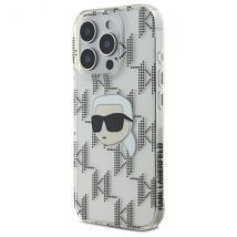 Funda Karl Lagerfeld para iPhone 16 Pro 6.3 funda rígida transparente IML Karl Head Electroplated - Nuevo
