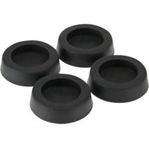 InLine Pieds en caoutchouc pour boîtier d'ordinateur, lot de 4, noir