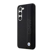 BMW Funda para Galaxy S23 Plus en lujoso cuero con diseño perforado Negro - Nuevo