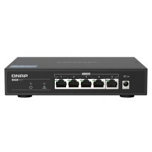 QNAP QSW-1105-5T switch di rete Non gestito Gigabit Ethernet (10/100/1000) Nero [QSW-1105-5T] - Nuovo