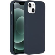 Accezz Coque Liquid Silicone pour Apple iPhone 13 Mini - Bleu foncé